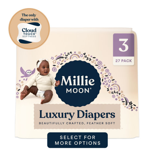 Millie Moon Luxury Diapers, Size 3, 27 Count (Select for More Options)