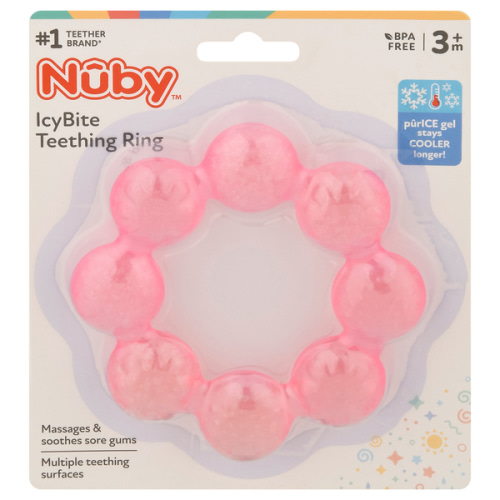 Nuby IcyBite Teething Ring 3+m - 1 ct pkg | Giant