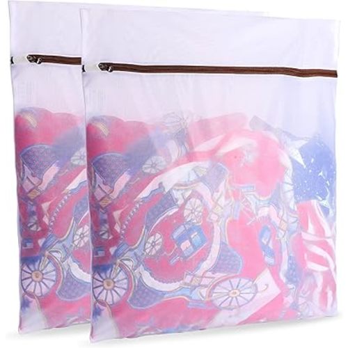 Gogooda Set of 2 Extra Large Mesh Laundry Bags Washing Bags for Blouse, Jacket,Pants, Sheets, 20×24inch