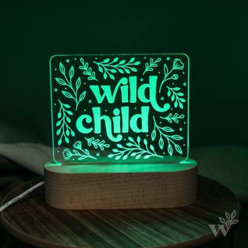 Wild Child LED Night Light  Baby Nursery Decor  Baby Shower - Etsy