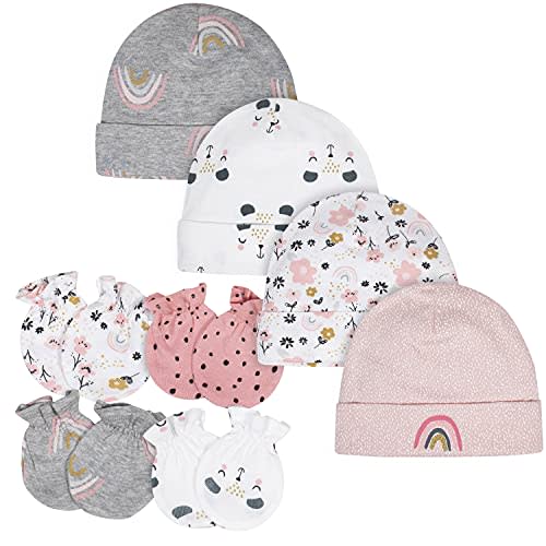 Gerber baby-girls Cap and Mitten Sets