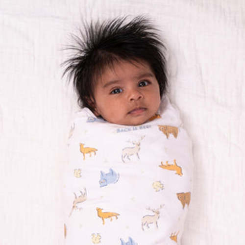 100% Cotton Baby Swaddle Forest Friends | Newborn
