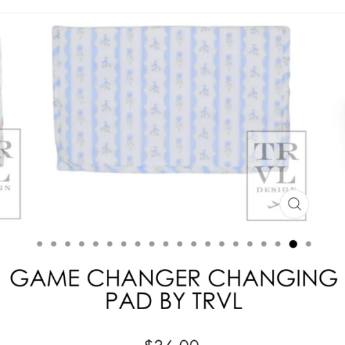 Changing Pad - Game Changer - Ribbon Floral Blue