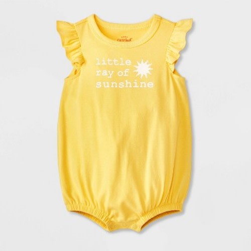 Baby Girls' Little Ray of Sunshine Romper - Cat & Jack™ Yellow 6-9M