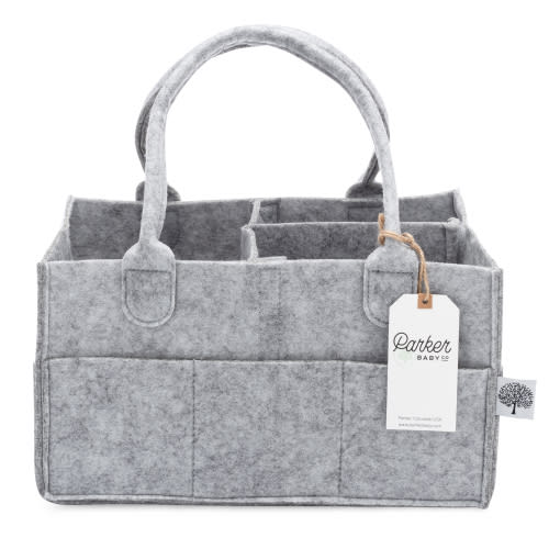 The Good Baby Diaper Caddy - Nursery Storage Bin and Car Organizer for Diapers and Baby Wipes