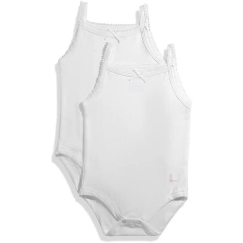 Feathers Baby Girls 100% cotton super soft One-piece Bodysuits 2-Pack