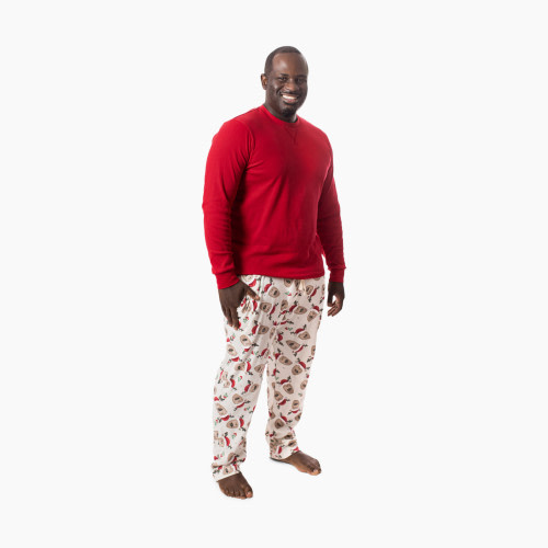Burt's Bees Baby Mens Guide My Sleigh Matching Family Pajama Set - Guide My Sleigh, Large