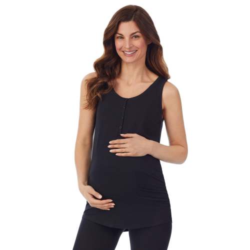 Softwear with Stretch Maternity Snap Front Henley Tank Top – Cuddl Duds