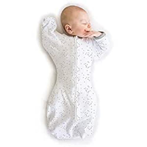 Amazon.com: Amazing Baby Transitional Swaddle Sack with Arms Up Half-Length Sleeves and Mitten Cuffs, Confetti, Sterling, Small, 0-3 Months, Small (6-14 Pound)