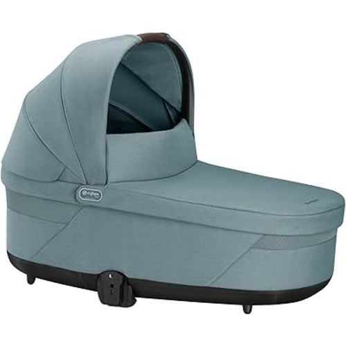 Cybex Balios Cot S Lux Baby Bassinet - Integrated Easy-Carry Handle, Sun Canopy & Spacious, Cozy Interior, Compatible with Cybex Balios S Lux Stroller, Sky Blue