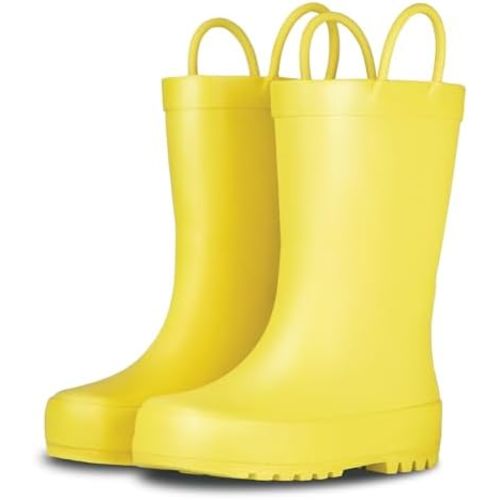 Lone Cone Premium Natural Rubber Rain Boots for Toddlers and Kids with Solid Design