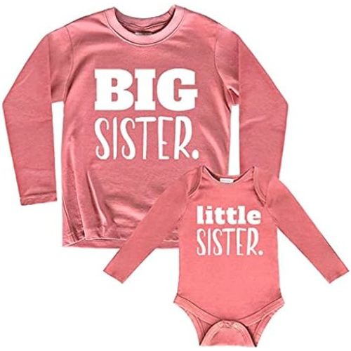 big sister little sister matching outfits shirt gifts girls newborn baby set