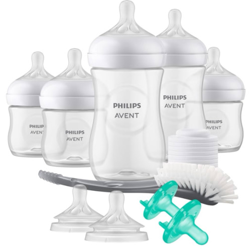 Philips AVENT Natural Baby Bottle with Natural Response Nipple, Newborn Baby Gift Set, SCD838/02
