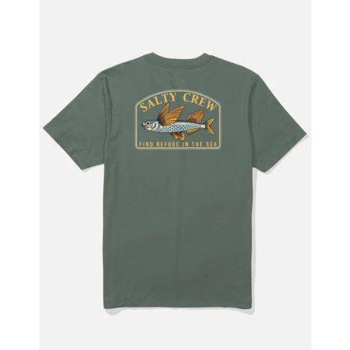 SALTY CREW Fly Home Boys Tee - GREEN - M | Tillys