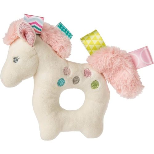 Taggies Embroidered Soft Ring Rattle, Painted Pony, 6-Inches