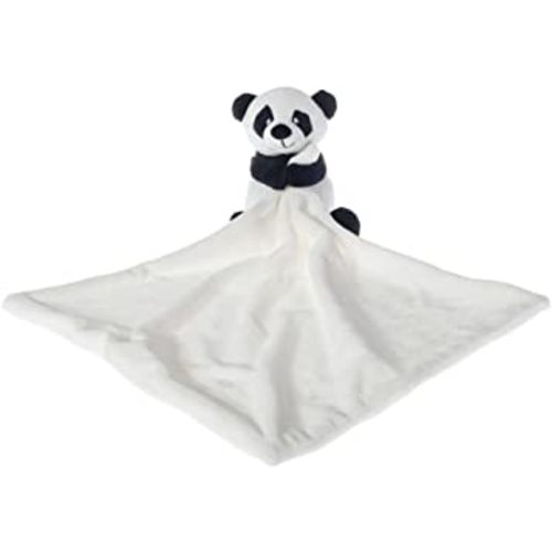Apricot Lamb Stuffed Animals Security Blanket Panda Infant Nursery Character Blanket Luxury Snuggler Plush (White Panda, 10 Inches)