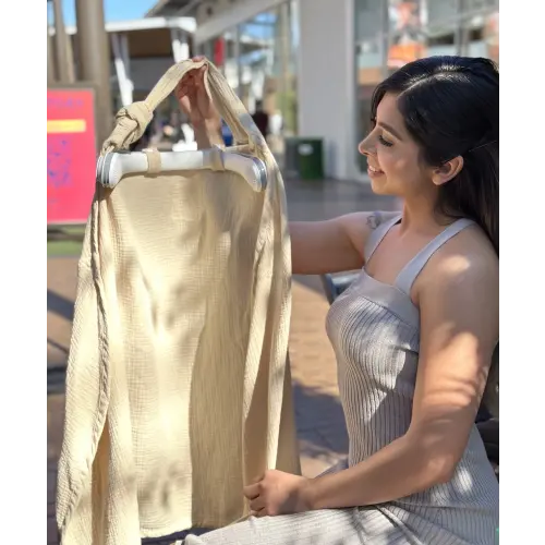 The Lady Alpha Nursing Cool Cover with Built-in Fan | Champagne Mami — As Seen On Shark Tank - Lady Alpha -The Nursing Cool Cover