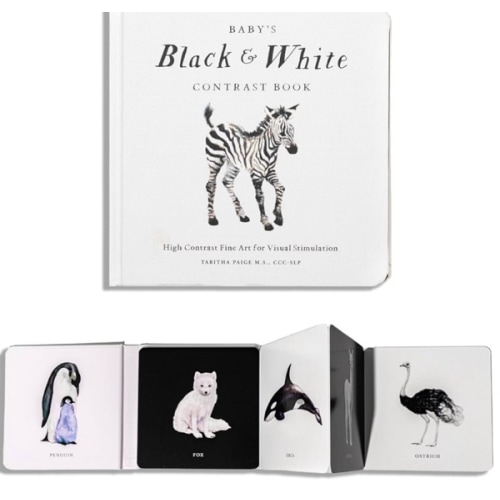 Baby's Black and White Contrast Book: High-Contrast Art for Visual Stimulation at Tummy Time (Our Little Adventures Series)