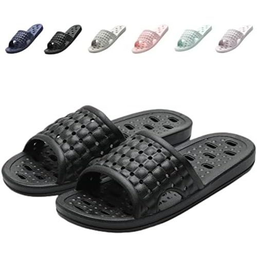 Shower Shoes Quick Dry Non-Slip Bathroom Slippers for Men Women Dorm Home Slides