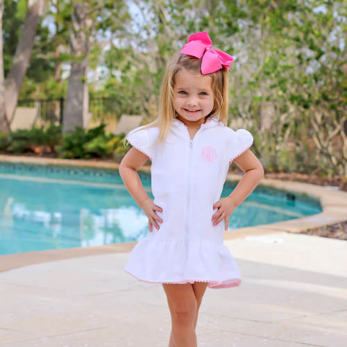 Pink Pom Pom Swim Cover Up