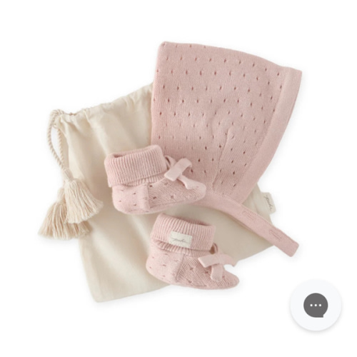 Dotty Knit Gift Set - Soft Peony