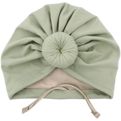 Silky Satin Lined Turban Hat for Babies Infant Toddler Girls Boys Bonnet Newborn Cotton Beanie Little Kids Shower Caps