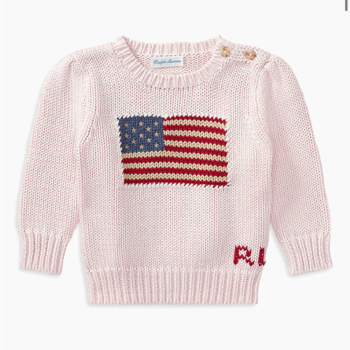 Polo Ralph Lauren Baby Girl's American Flag Crewneck Sweater | Saks Fifth Avenue