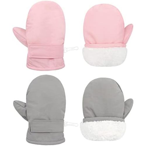 Sarfel 2 Pairs Toddler Gloves Waterproof Toddler Winter Mittens for Kids Snow Gloves Warm Baby Winter Mittens for Boys Girls