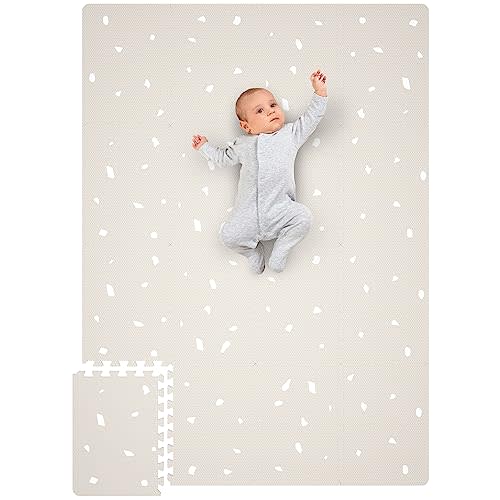 Stylish 5.6 x 4 ft. Soft Foam Baby Play Mat - Safe, Easy to Clean Modern Playroom Floor Mat