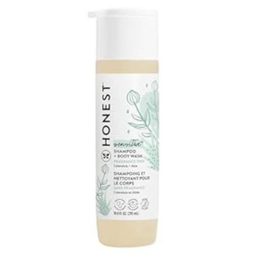 The Honest Company 2-in-1 Cleansing Shampoo + Body Wash | Gentle for Baby | Naturally Derived, Tear-free, Hypoallergenic | Fragrance Free Sensitive, 10 fl oz - 10 Fl Oz (Pack of 1)