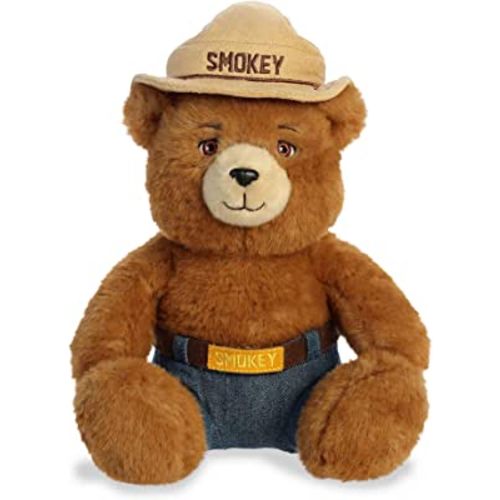 Aurora® Iconic Smokey Bear Smokey Bear Stuffed Animal - Inspiring Conservation - Nostalgic Companion - Brown 10 Inches