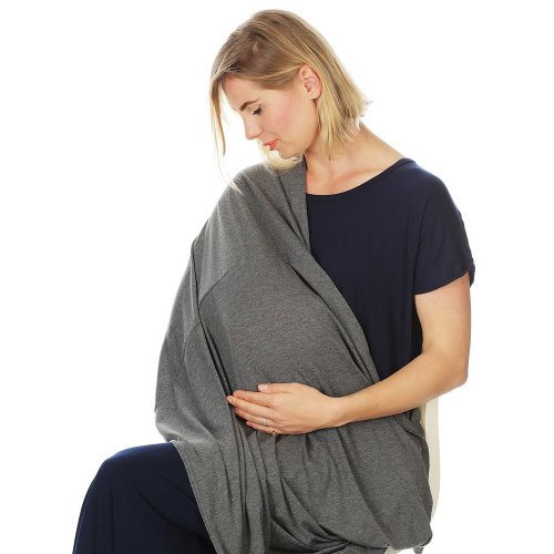 Kiddo Care Nursing Cover Infinity Nursing Scarf for Breastfeeding (Dashing Dark Grey)