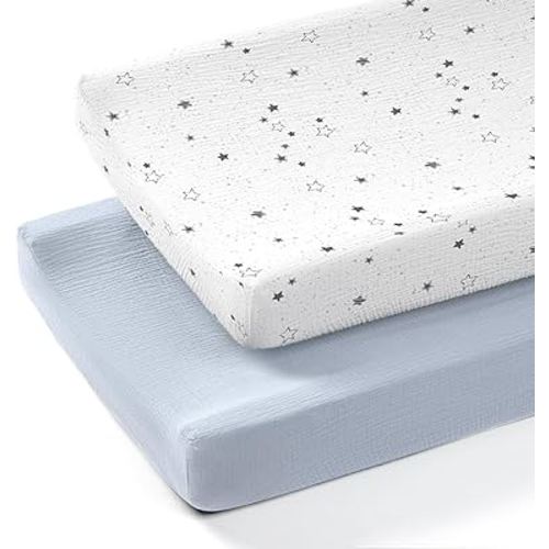 Termichy Muslin Changing Pad Covers: Baby Diaper Changing Table Covers - Changing Pad Sheets for Boys Girls