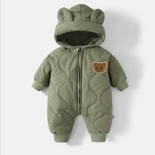 RXIRUCGD Baby Winter Outerwear Male And Female Baby Jumpsuit Winter Outerwear Warm Clothes For Newborns Thickened And Plush Clothes( Green, Size:3-6 Months ) - Walmart.ca