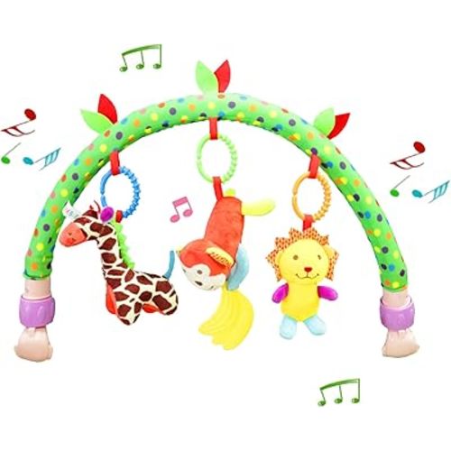 Pau1Hami1ton Baby Stroller Arch Toys, Car Seat Toys,Baby Gifts.S-19(Monkey)