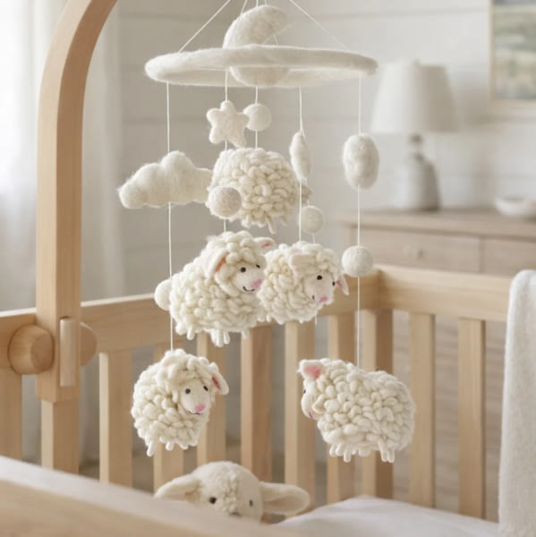 Mobile pour bébé - Mouton - Ganapati