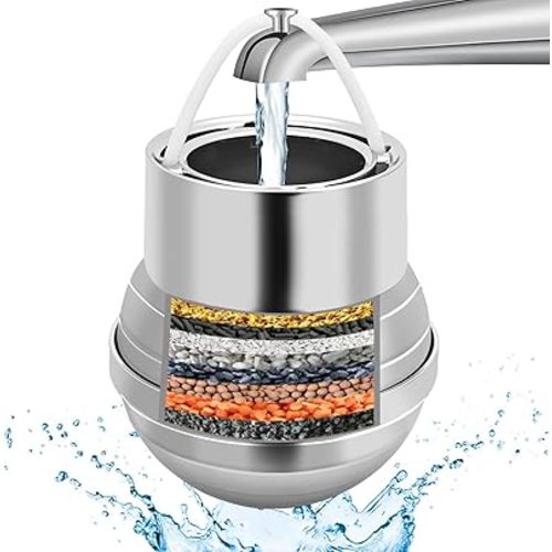 Bath Ball Filter - 8 Stages Bathtub Water Filter Removes Hundreds of Contaminants for Softer, Smoother Skin and Healthier Hair | 2,500 Gallons of Filtration | BPA Free (Silver)
