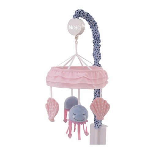 NoJo Mermaid Lagoon Pink and Blue Seashells and Jellyfish Ruffled Caro – NoJo Baby