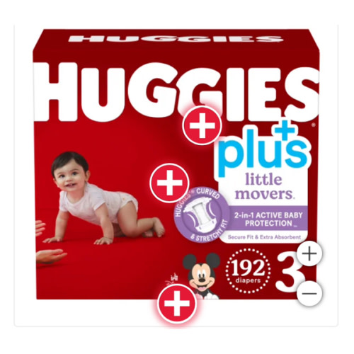 Huggies Plus Diapers Sizes 3 - 7