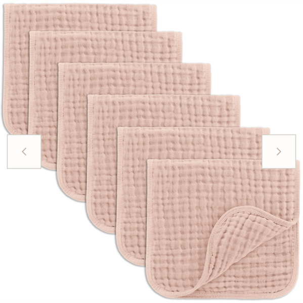 Muslin Burp Cloths in Blush – Comfy Cubs