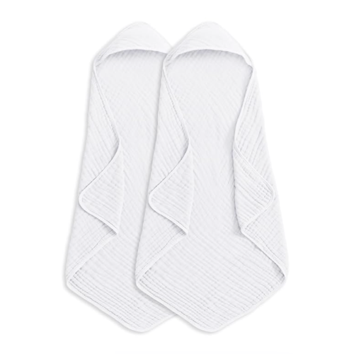 Comfy Cubs 2 Pack Baby Hooded Muslin Towels