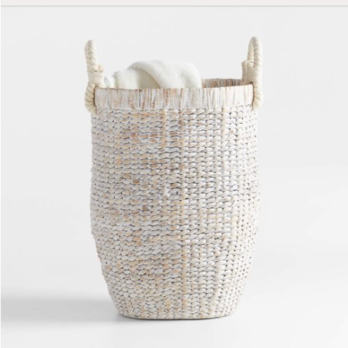 Homespun Wicker Tall Floor Kids Hamper by Leanne Ford