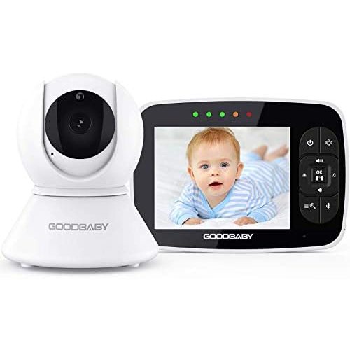 Baby Monitor with Remote Pan-Tilt-Zoom Camera|Keep Babies Safe with 3.5” Large Screen, Night Vision, Talk Back, Room Temperature, Lullabies, 960ft Range