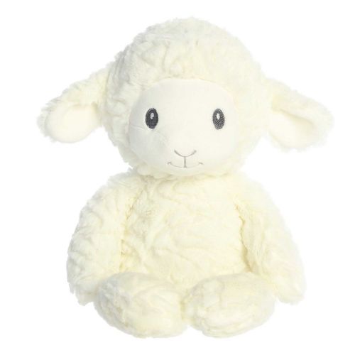 ebba Large Leah Lamb Huggy Collection Adorable Baby Stuffed Animal White 13"