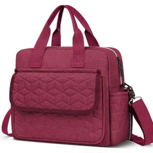 Diaper Bag Tote, Multifunction Baby Diaper Bag with 3 Insulated Pockets, Dry & Wet Compartment Large Capacity Bag, Crossbody Travel Maternity Bag for Mom Dad, Lightweight Shoulder Mommy Bag(Red)