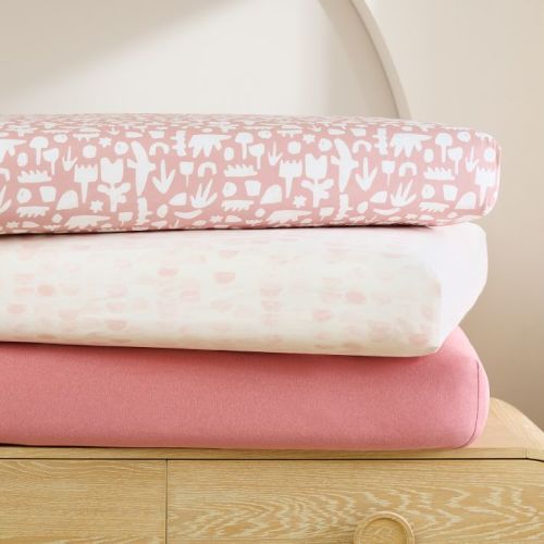 Painted Plants Crib Fitted Sheet Bundle (Set of 3) | West Elm
