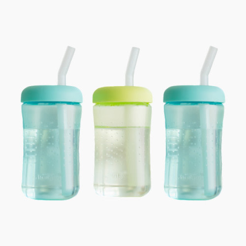 The First Years Squeeze & Sip Straw Trainer Cup - Blue & Green