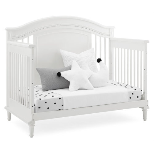 Simmons Kids Juliette 6-In-1 Convertible Crib With Toddler Rail, Greenguard Gold Certified, Bianca White | Wayfair
