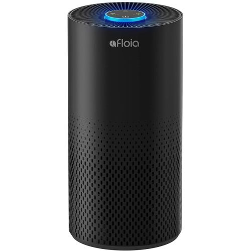 Afloia Air Purifiers for Home Large Room Up to 1076 Ft², 3-Stage Filter Air Purifiers for Bedroom 22 dB, Air Purifiers for Pets Dust Dander Mold Pollen Odor Smoke, Kilo Black, 7 Colors Light