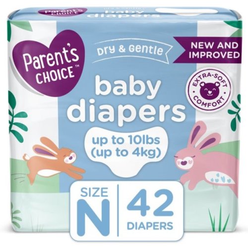 Parent’s Choice Dry and Gentle Diapers, Newborn